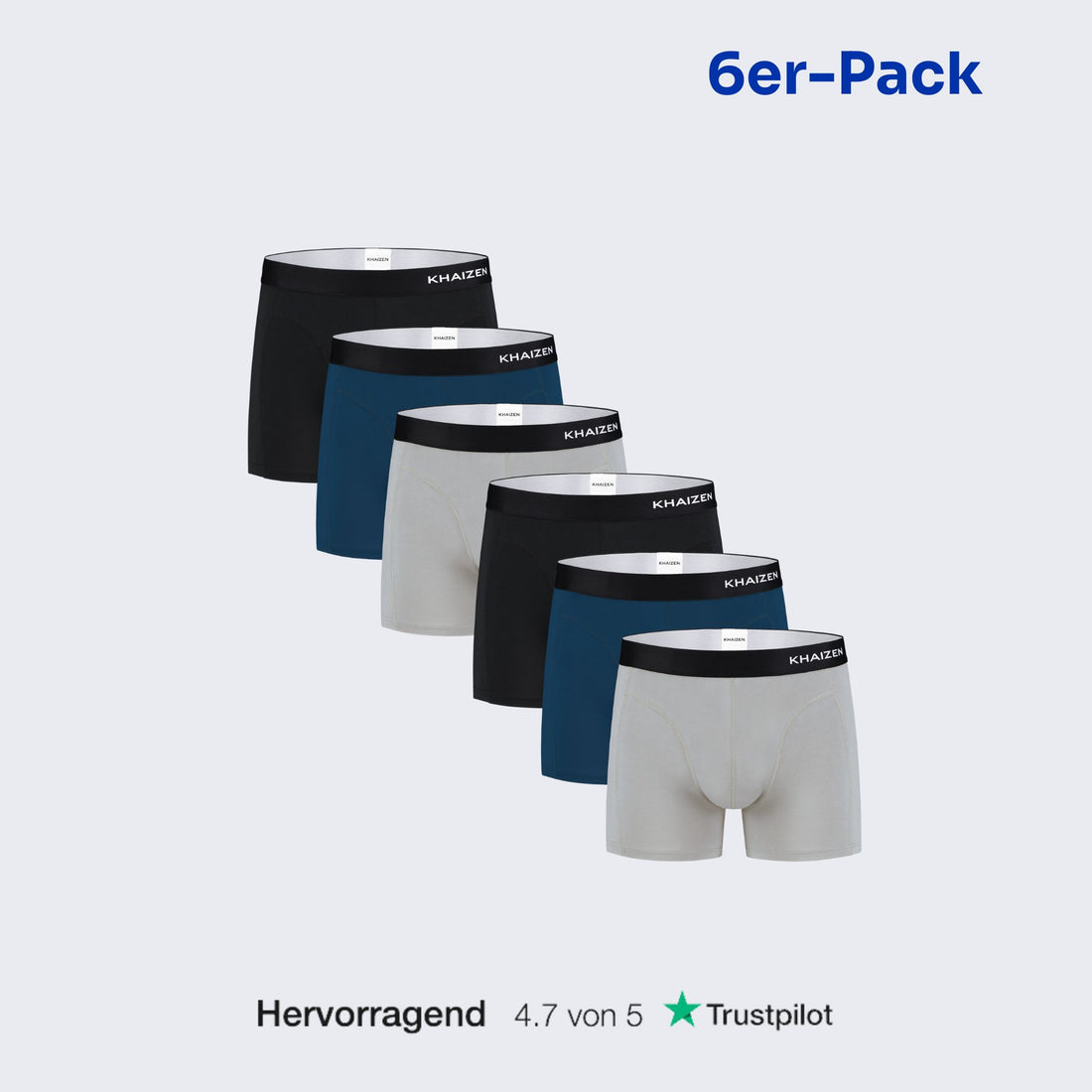 Boxershorts voor heren TENCEL™, mix van kleuren 6 stuks
