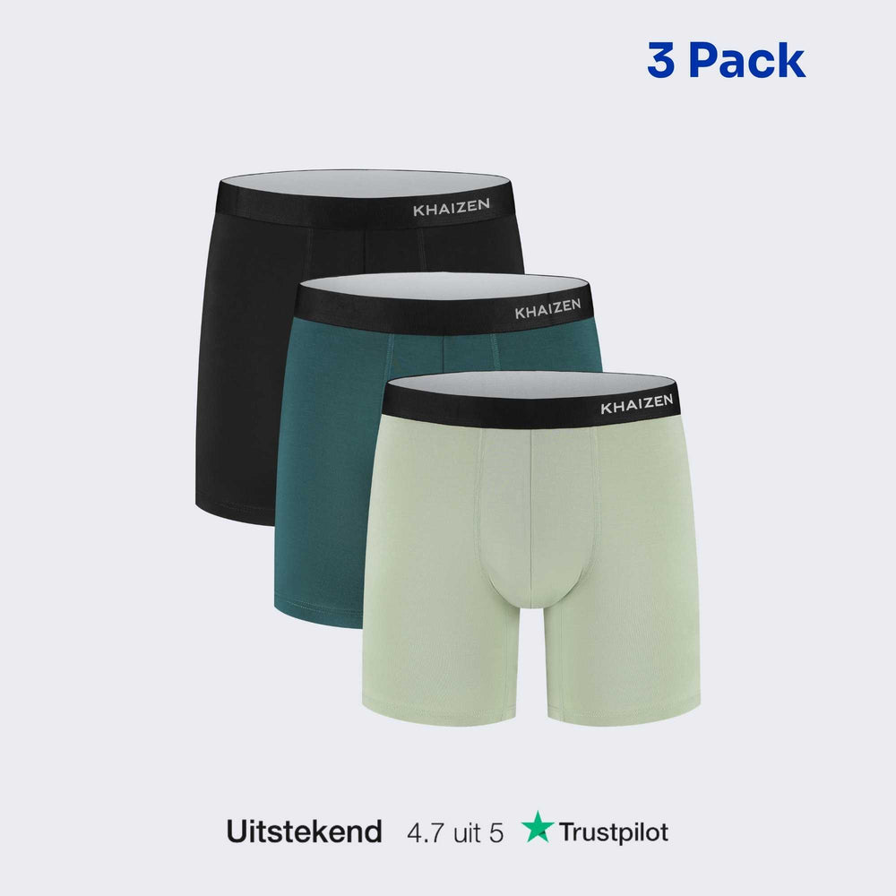 Herren-Boxershorts TENCEL™ 3er-Pack Farb-Mix
